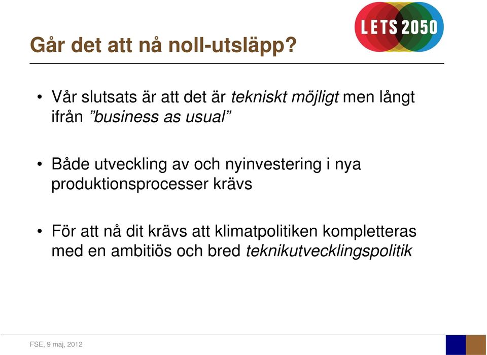 as usual Både utveckling av och nyinvestering i nya