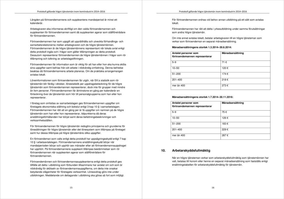 Förtroendemannen har som uppgift att upprätthålla och utveckla förhandlings- och samarbetsrelationerna mellan arbetsgivaren och de högre tjänstemännen.