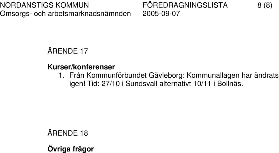 Från Kommunförbundet Gävleborg: Kommunallagen har