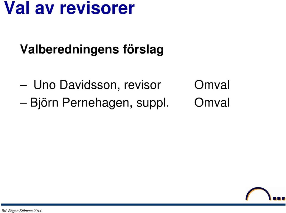Davidsson, revisor Omval Björn