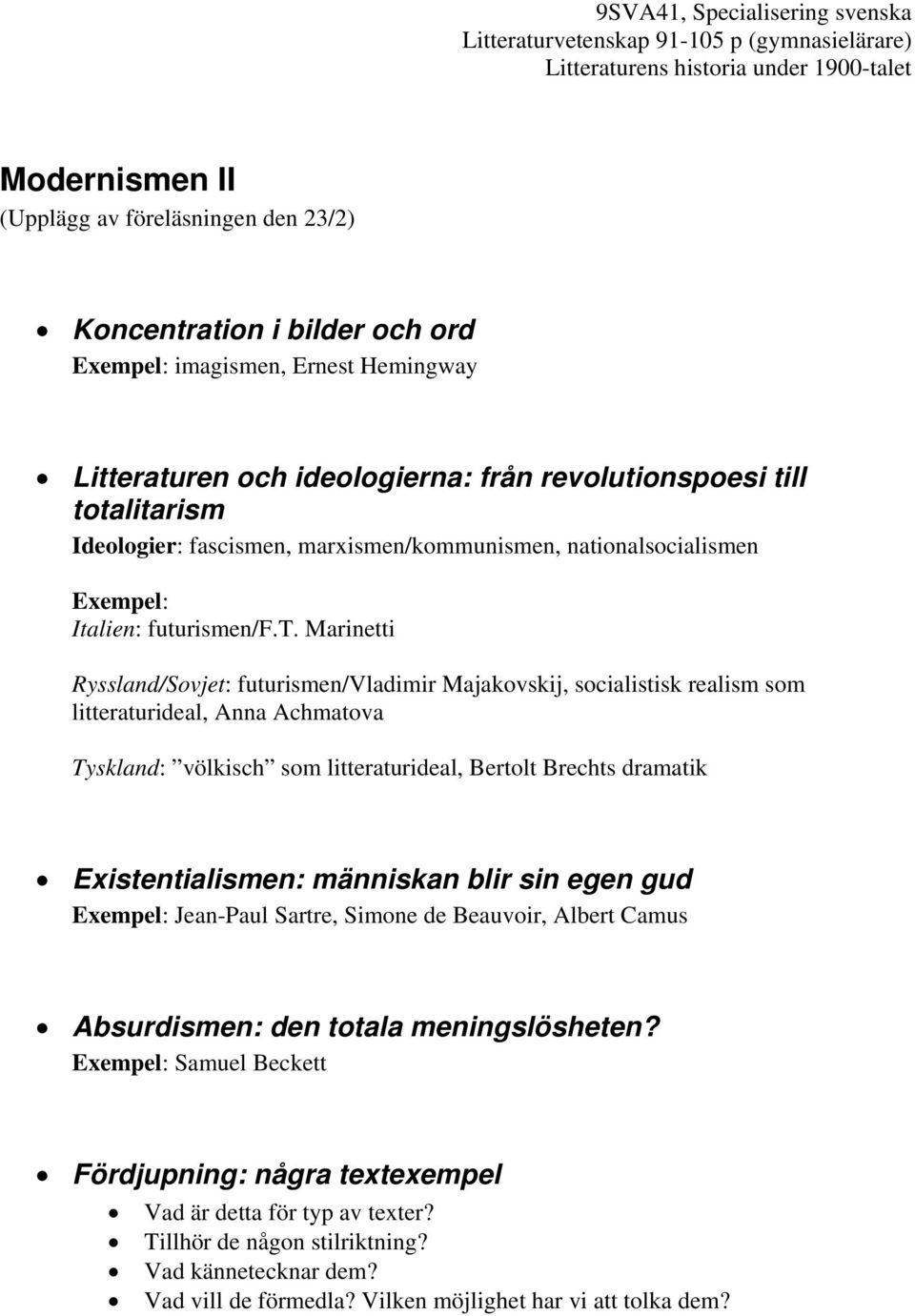 onalsocialismen Exempel: Ita
