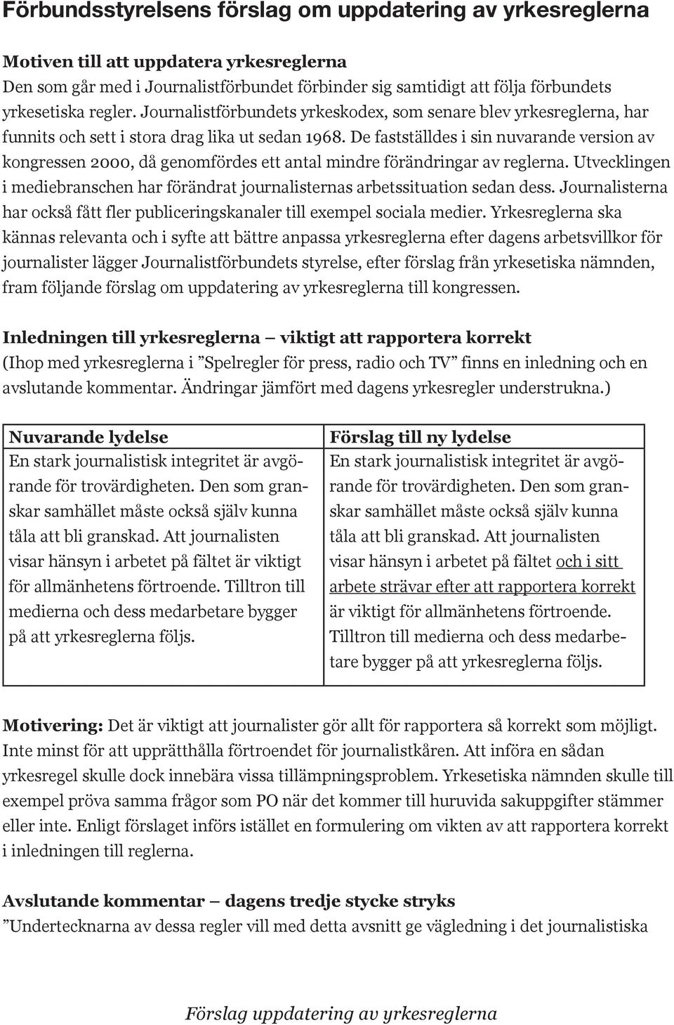 De fastställdes i sin nuvarande version av kongressen 2000, då genomfördes ett antal mindre förändringar av reglerna.