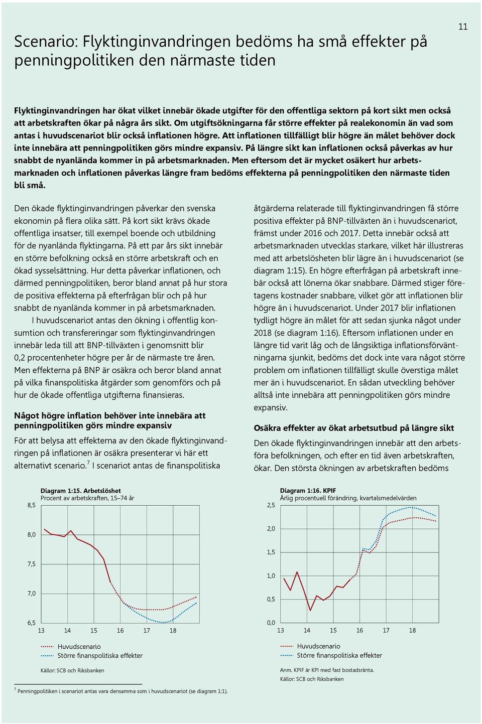 Att inflationen tillfälligt blir högre än målet behöver dock inte innebära att penningpolitiken görs mindre expansiv.