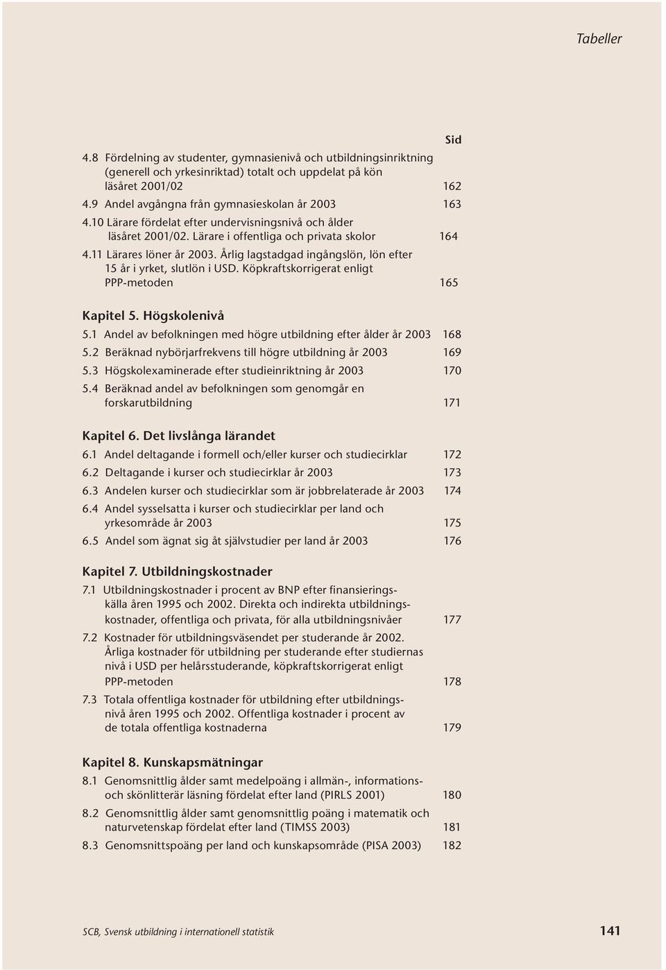 Årlig lagstadgad ingångslön, lön efter 15 år i yrket, slutlön i USD. Köpkraftskorrigerat enligt PPP-metoden 165 Kapitel 5. Högskolenivå 5.