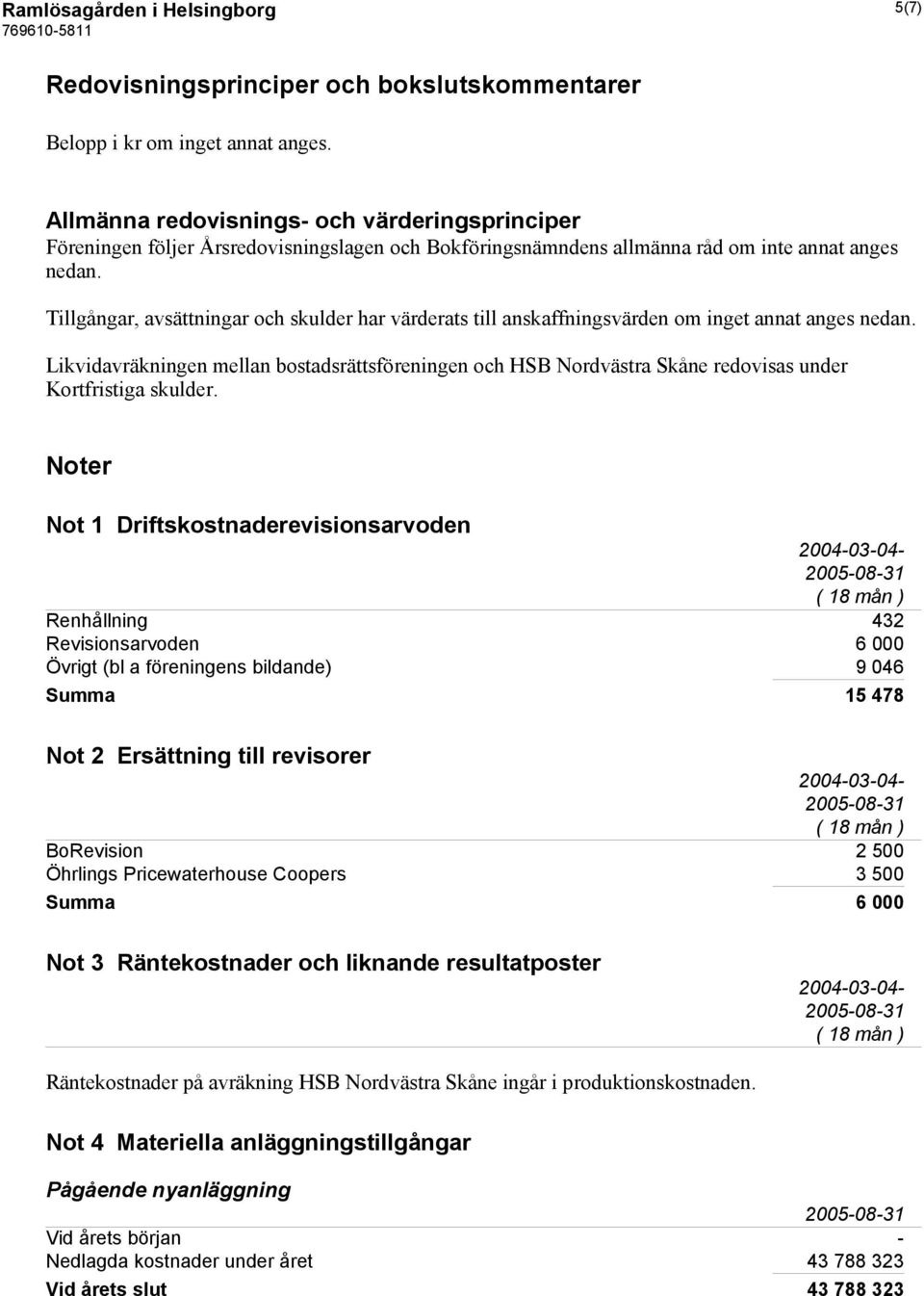 Tillgångar, avsättningar och skulder har värderats till anskaffningsvärden om inget annat anges nedan.