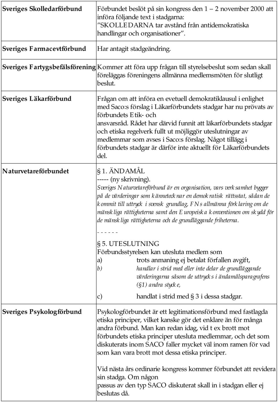 Sveriges Fartygsbefälsförening Kommer att föra upp frågan till styrelsebeslut som sedan skall föreläggas föreningens allmänna medlemsmöten för slutligt beslut.