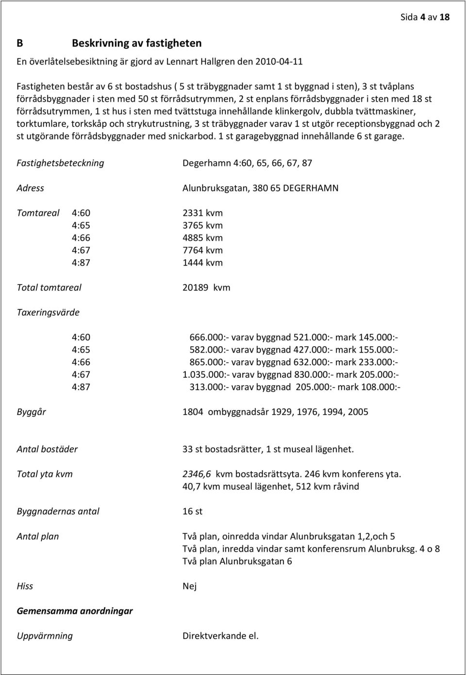 tvättmaskiner, torktumlare, torkskåp och strykutrustning, 3 st träbyggnader varav 1 st utgör receptionsbyggnad och 2 st utgörande förrådsbyggnader med snickarbod.