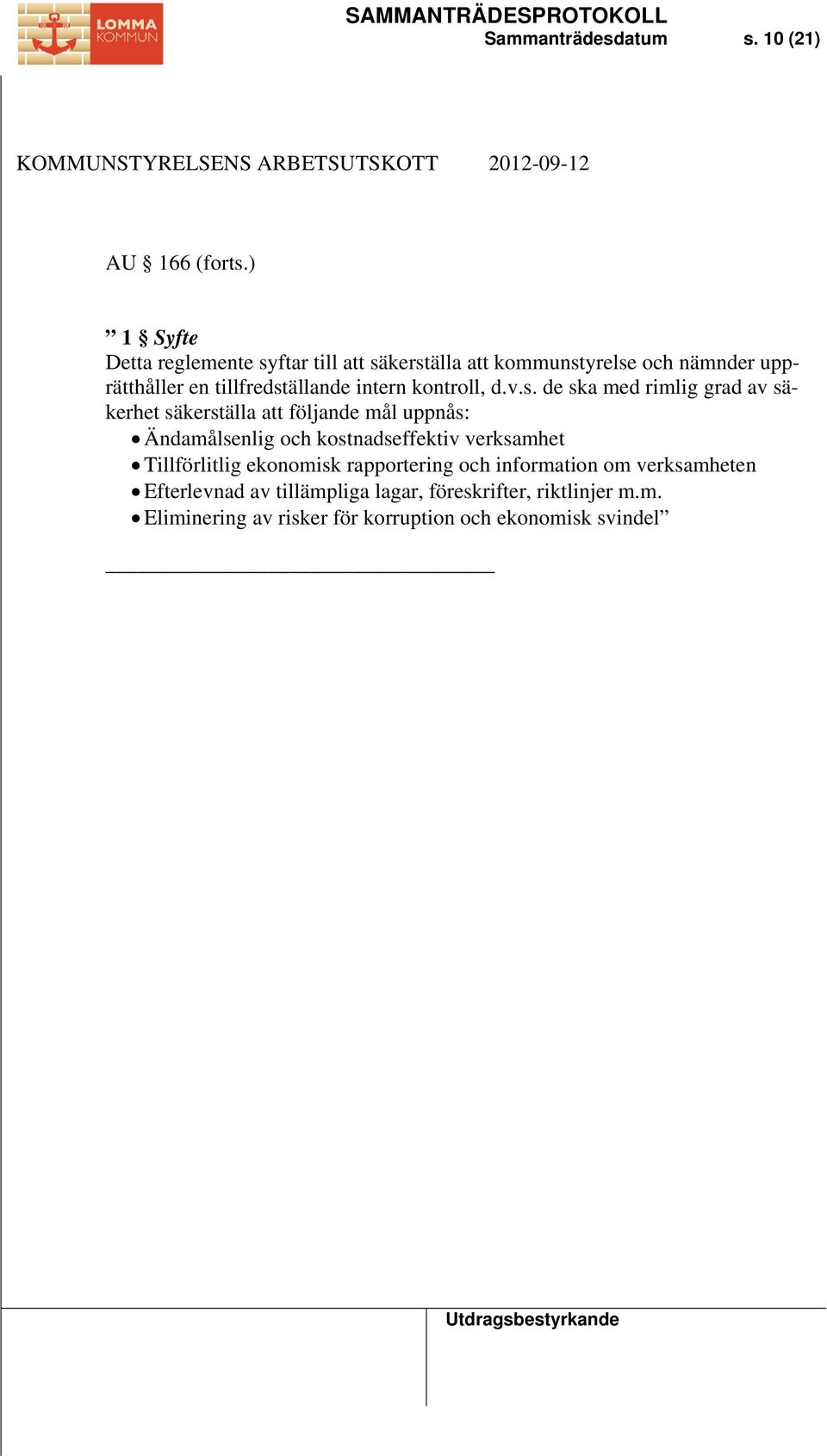 intern kontroll, d.v.s.