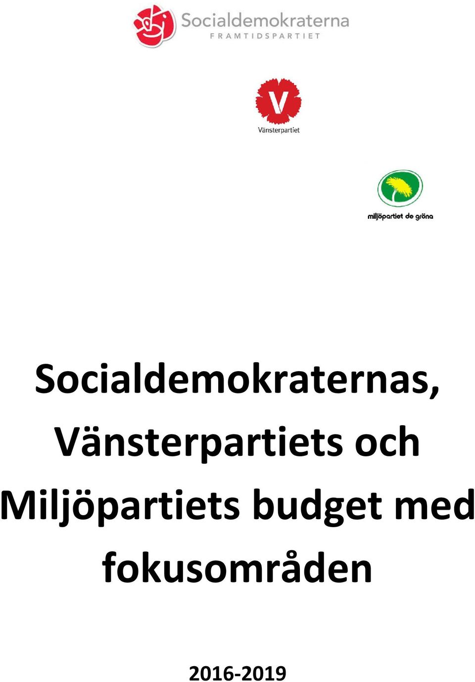 Miljöpartiets budget