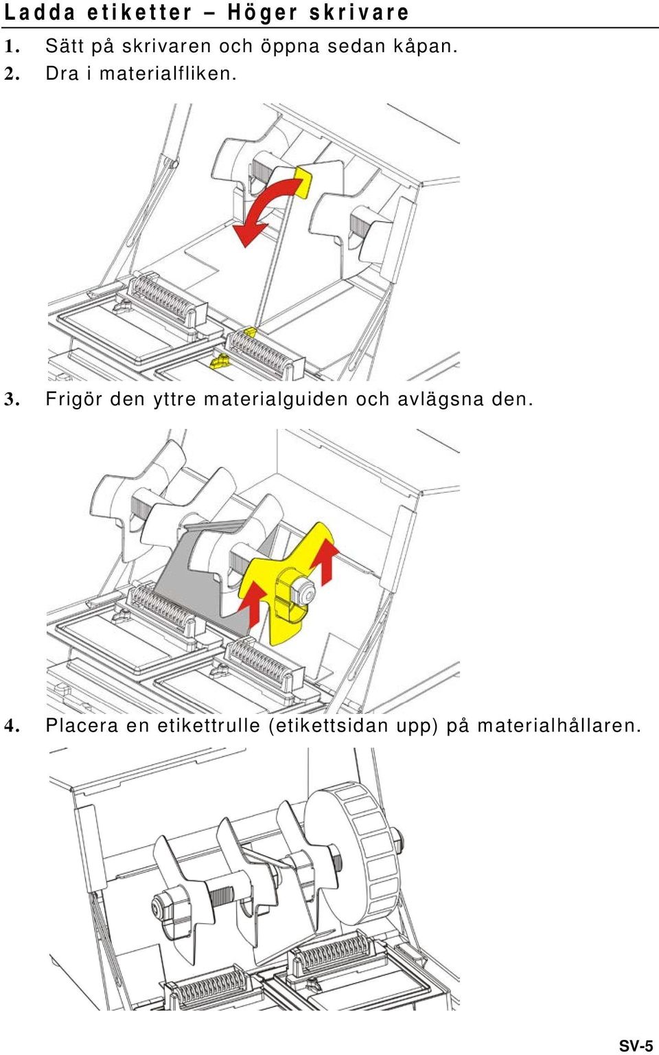 Dra i materialfliken. 3.