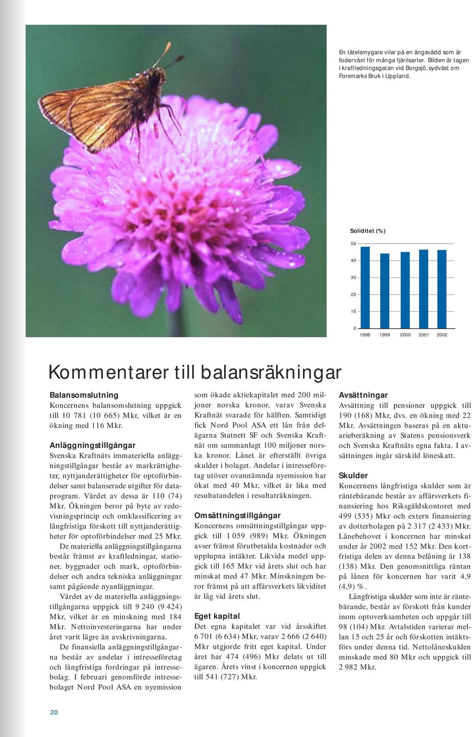Anläggningstillgångar Svenska Kraftnäts immateriella anläggningstillgångar består av markrättigheter, nyttjanderättigheter för optoförbindelser samt balanserade utgifter för dataprogram.