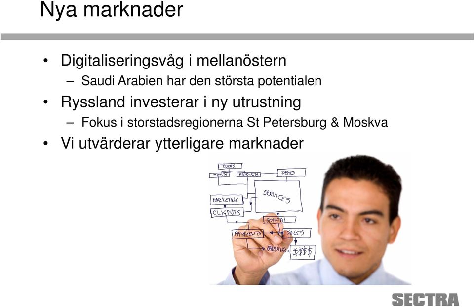 investerar i ny utrustning Fokus i