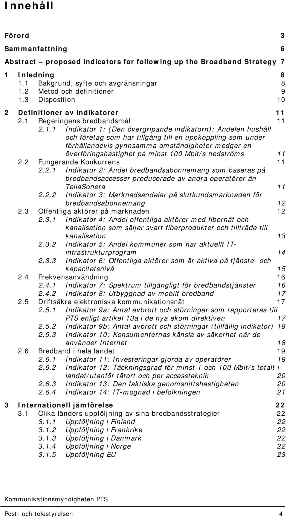 2 Definitioner av indikatorer 11