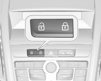 Nycklar, dörrar och fönster 23 eller tryck på knappen c en gång om du vill låsa upp alla dörrar, bagagerummet och tankluckan Du kan ändra inställningen på inställningsmenyn i Info-Display.