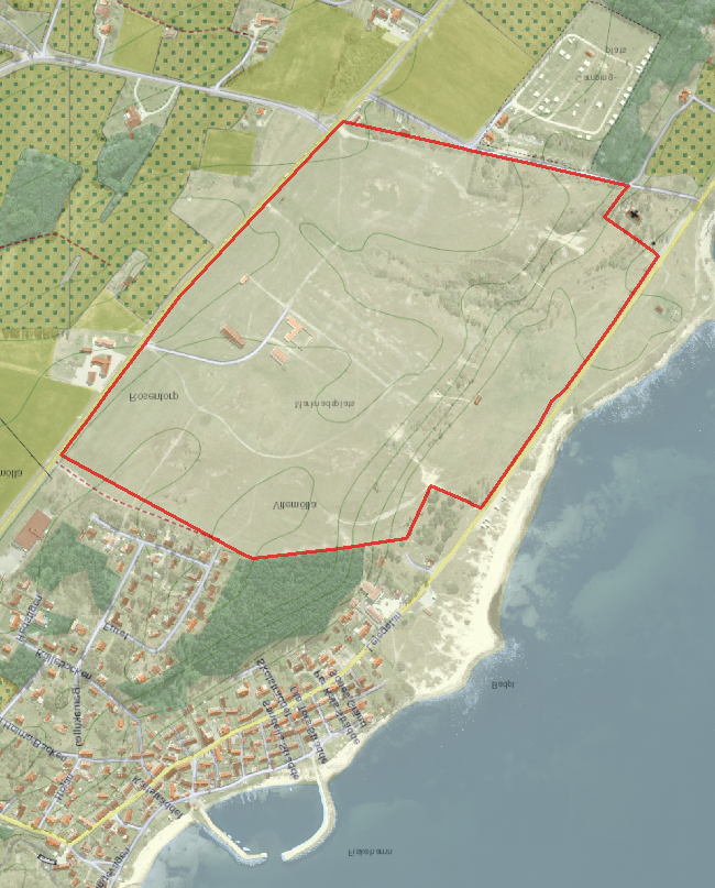 Bilaga 1. Karta över Natura 2000-området Marknadsplatsent med skötselområde A-B (blå markering).