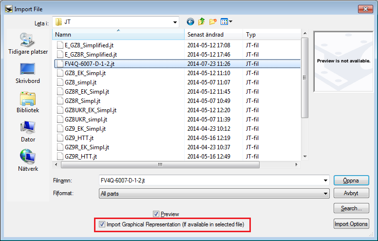 Uppdaterade filformat till IC-TRANS importfilter; Inventor 2014 Parts and Assemblies SolidWorks 2014 Parts and Assemblies NX 9