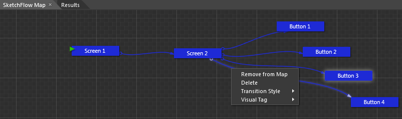 Tips När du jobbar i Sketchflow map -fönstret så gäller interaktion med musen, ej tangentbord/kortkommandon!