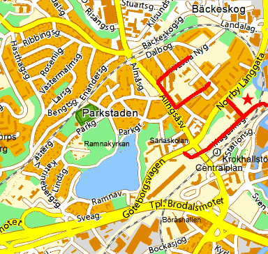 Projektgrupp A Norrby, Tullen, Byttorp och Hestra Det finns tre konkreta stråk med utbredd problematik. Det första området är längst med Magasinsgatan till där den möter Norrby tvärgata.