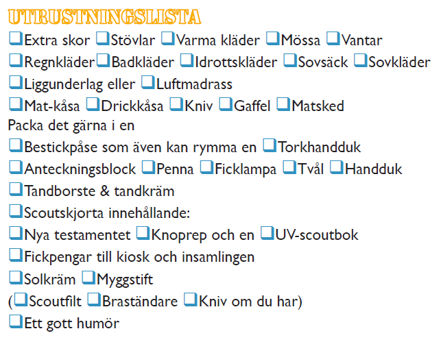 (ej breda och tjocka) Detta har vi redan med till alla gemensamt i Vetlanda UV-kår! Anmälan till UV-Lägret 2016 Skicka in din anmälan senast tisdagen den 17/5, men gärna innan. Gå in på www.