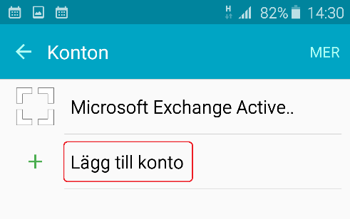 3. Välj Microsoft Exchange. 5.