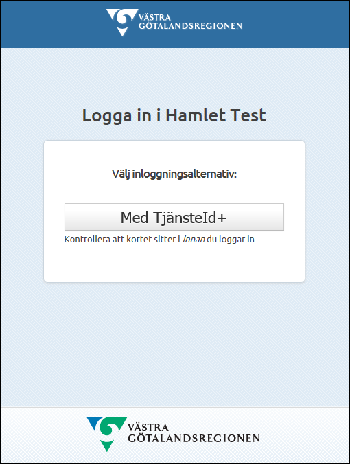 Manual Hamlet 1.6 Sidan 4 av 79 Kapitel 1 1. Behörighet 1 Förutsättningen för att kunna använda Hamlet är att du har ett SITHS-kort (TjänsteID+) med 6-siffrig säkerhetskod (legitimeringskod).