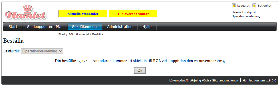 Manual Hamlet 1.6 Sidan 52 av 79 En ruta kommer upp med info om kostnad (Obs! Priser kan justeras över tid).