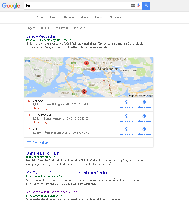 Googles sökresultat mer och mer är betalda Google annonser