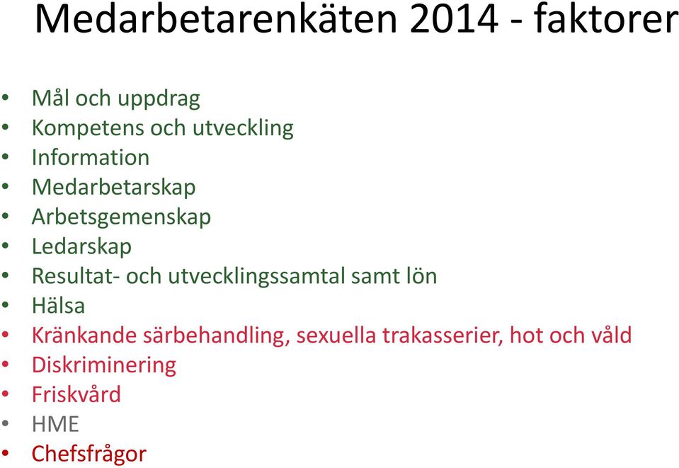 Resultat och utvecklingssamtal samt lön Hälsa Kränkande