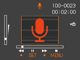 AVSPELNING Avspelning av en röstinspelningsfil Utför det följande för att avspela en röstinspelningsfil. 1.