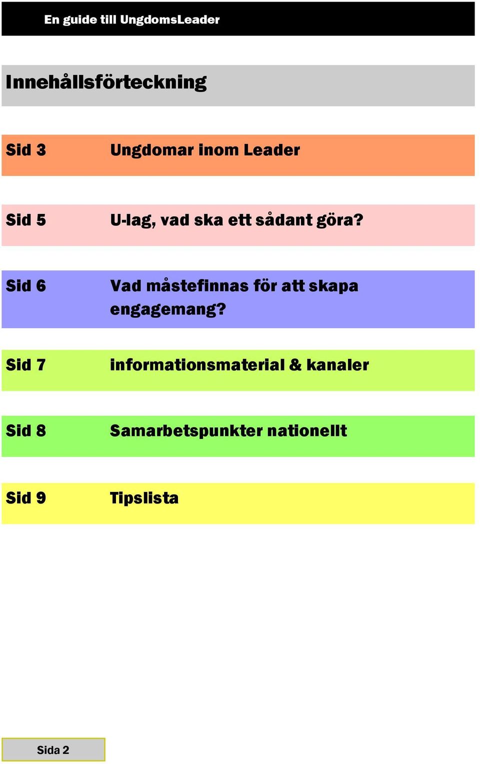 Sid 6 Vad måstefinnas för att skapa engagemang?