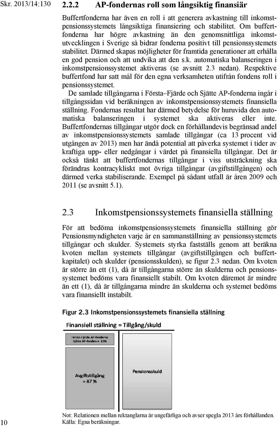 Därmed skapas möjligheter för framtida generationer att erhålla en god pension och att undvika att den s.k. automatiska balanseringen i inkomstpensionssystemet aktiveras (se avsnitt 2.3 nedan).