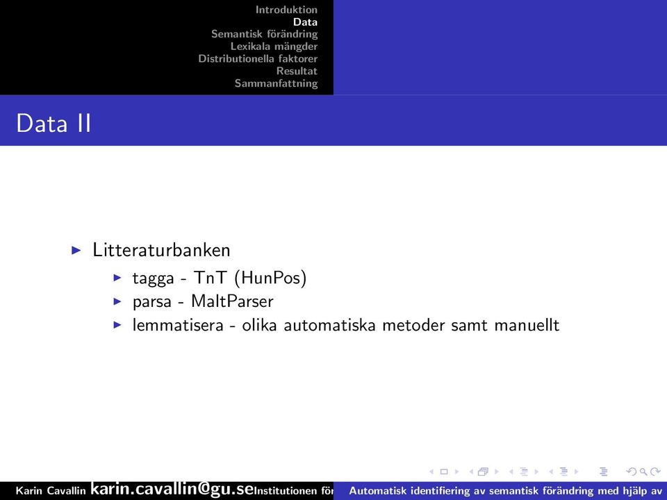 MaltParser lemmatisera -