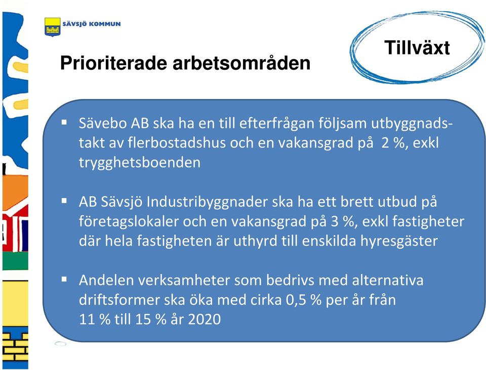 utbud på företagslokaler och en vakansgrad på 3 %, exkl fastigheter där hela fastigheten är uthyrd till enskilda