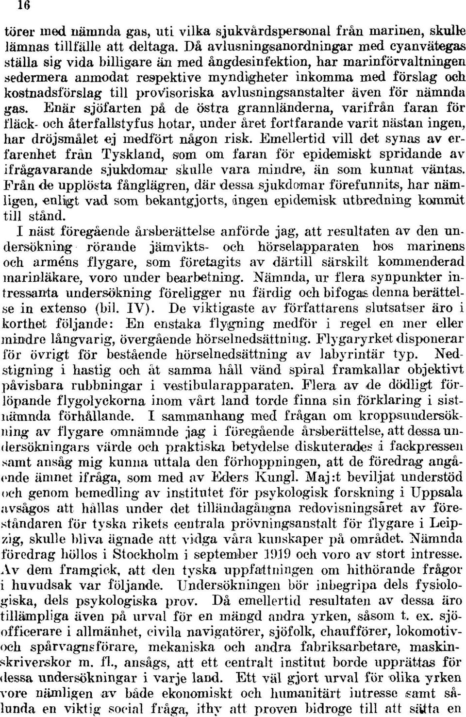 provisoriska avlusningsanstalter även för nämnda gas.