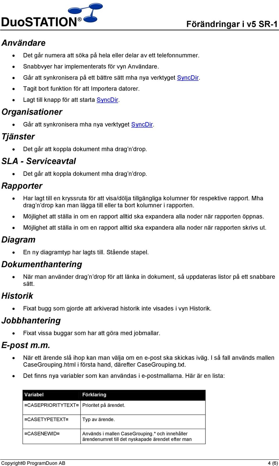 Det går att koppla dokument mha drag n drop. SLA - Serviceavtal Rapporter Diagram Det går att koppla dokument mha drag n drop.