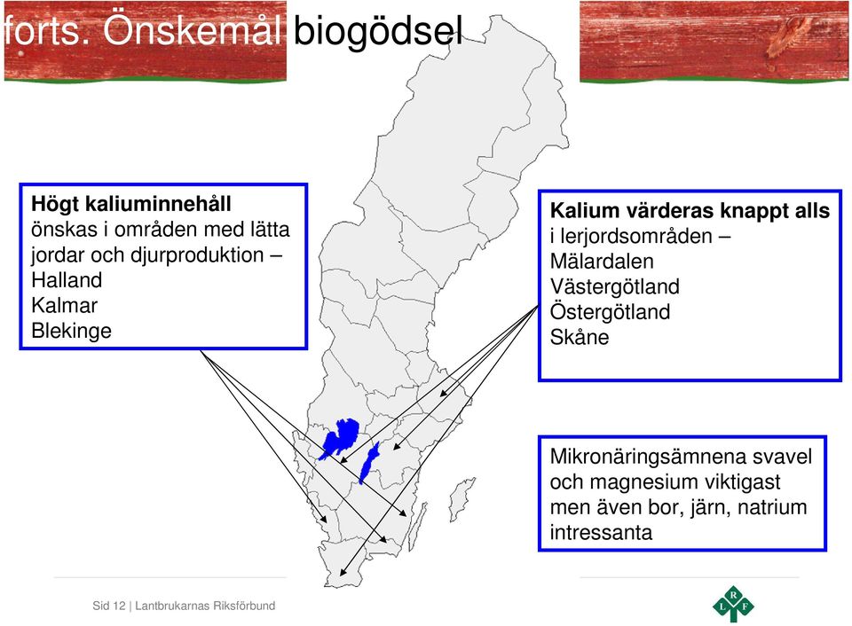djurproduktion Halland Kalmar Blekinge Kalium värderas knappt alls i
