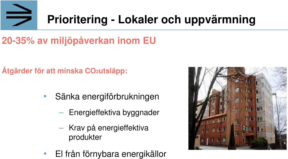 CO2utsläpp: Sänka energiförbrukningen Energieffektiva