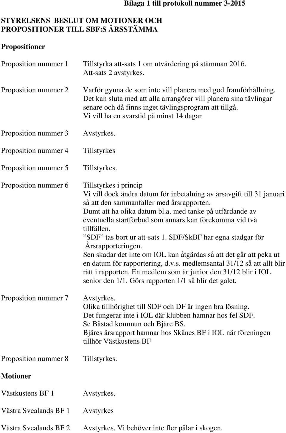 Proposition nummer 2 Proposition nummer 3 Proposition nummer 4 Proposition nummer 5 Proposition nummer 6 Proposition nummer 7 Proposition nummer 8 Varför gynna de som inte vill planera med god