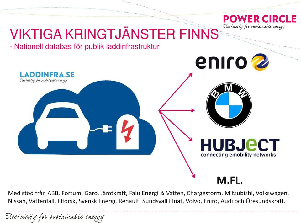 Med stöd från ABB, Fortum, Garo, Jämtkraft, Falu Energi & Vatten,