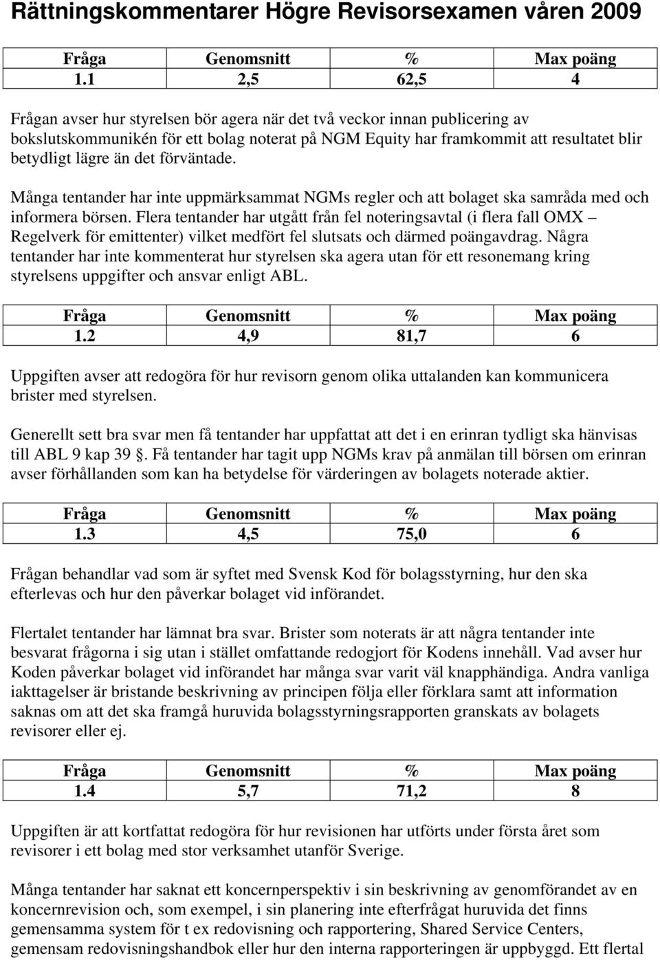 det förväntade. Många tentander har inte uppmärksammat NGMs regler och att bolaget ska samråda med och informera börsen.