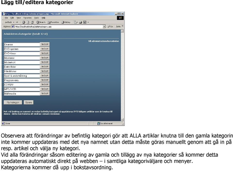 artikel och välja ny kategori.