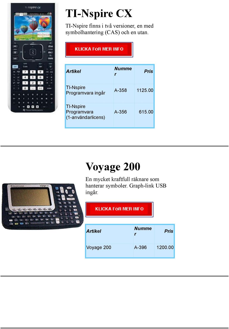 00 TI-Nspie Pogamvaa (1-användalicens) A-356 615.