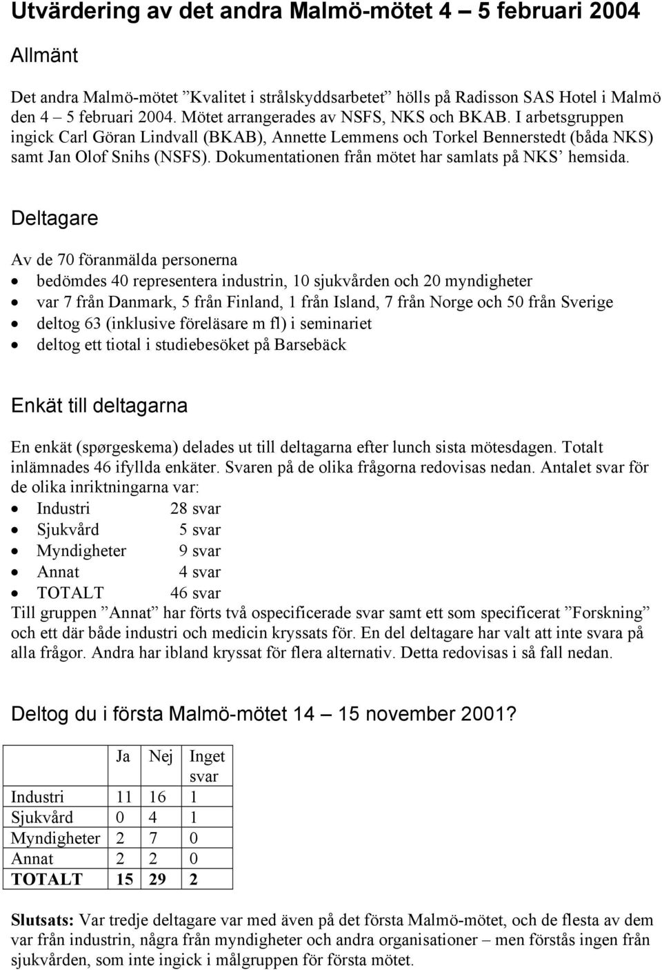 Dokumentationen från mötet har samlats på NKS hemsida.