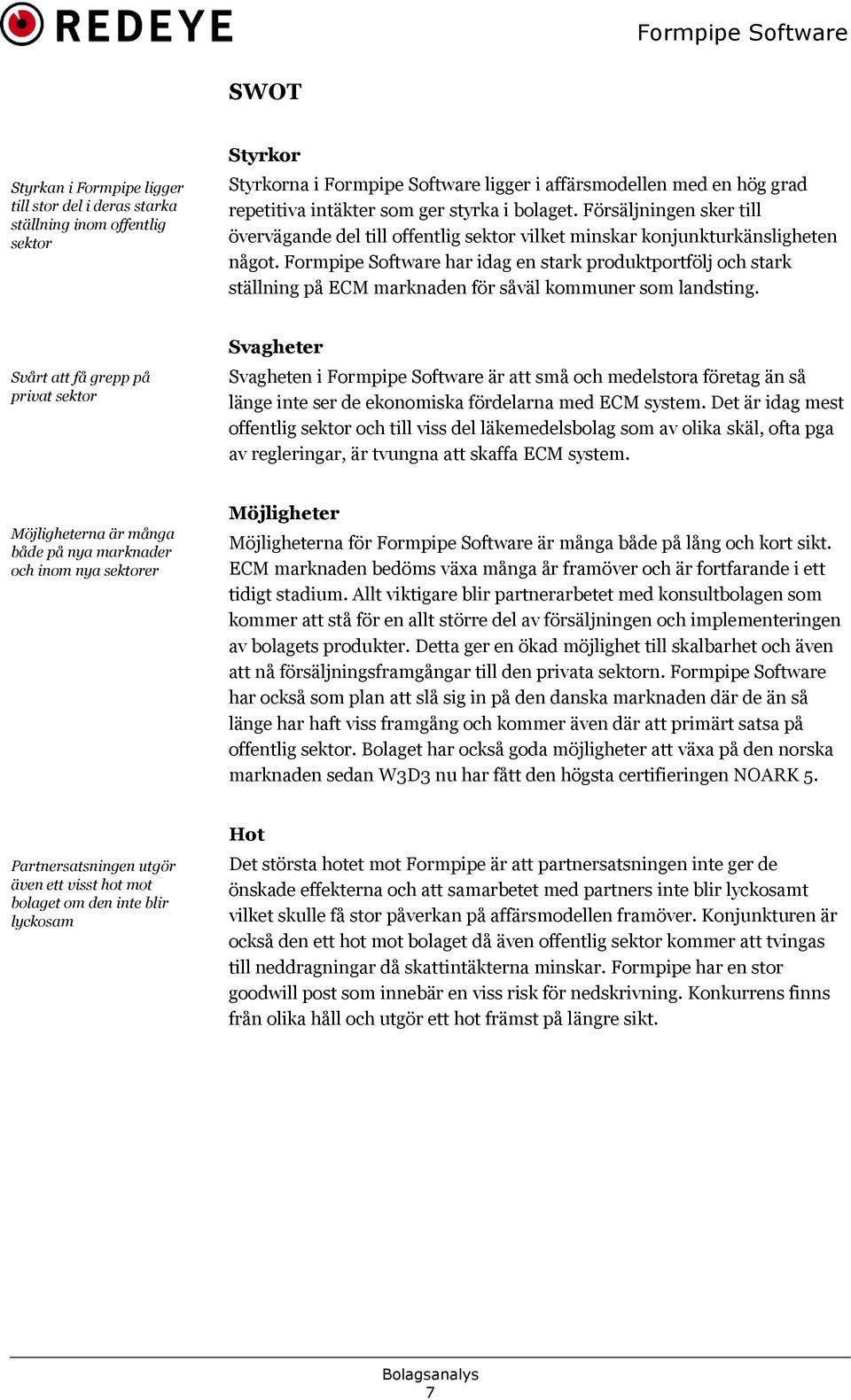 Formpipe Software har idag en stark produktportfölj och stark ställning på ECM marknaden för såväl kommuner som landsting.