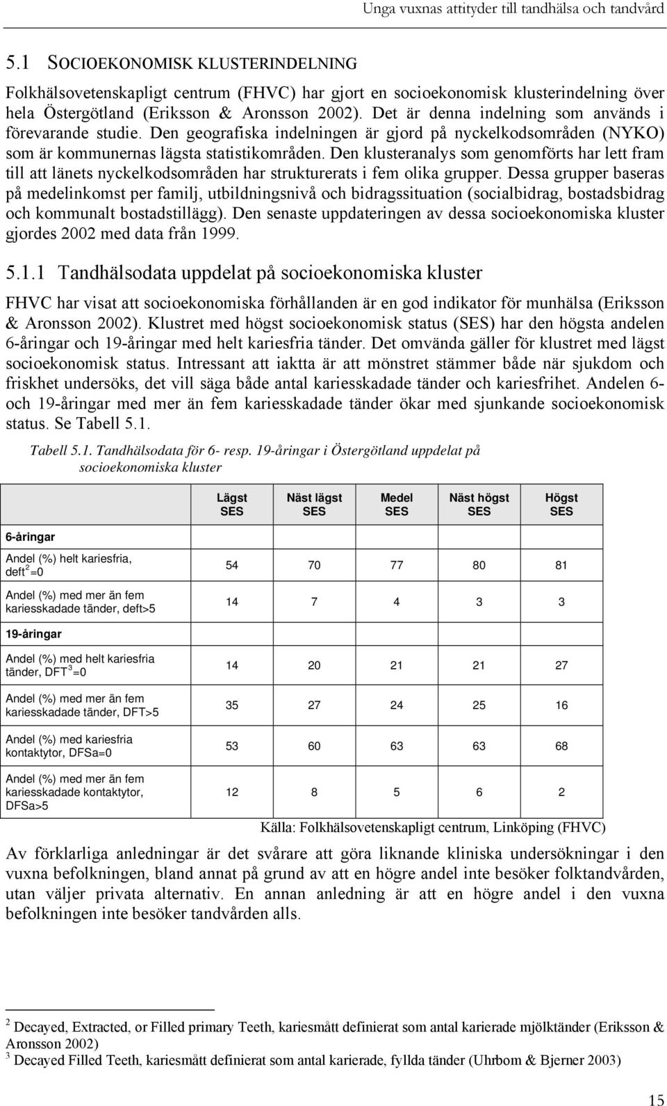 Den klusteranalys som genomförts har lett fram till att länets nyckelkodsområden har strukturerats i fem olika grupper.