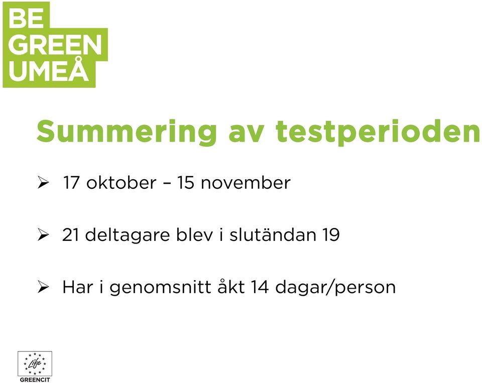 deltagare blev i slutändan 19