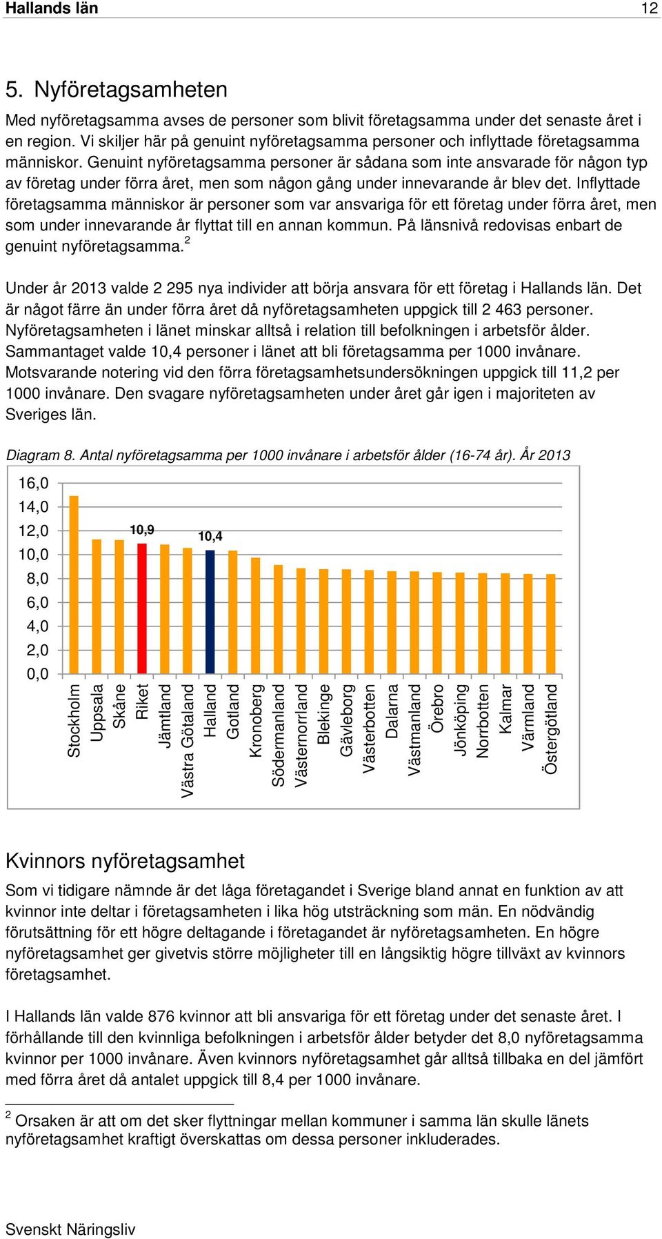 Genuint nyföretagsamma personer är sådana som inte ansvarade för någon typ av företag under förra året, men som någon gång under innevarande år blev det.