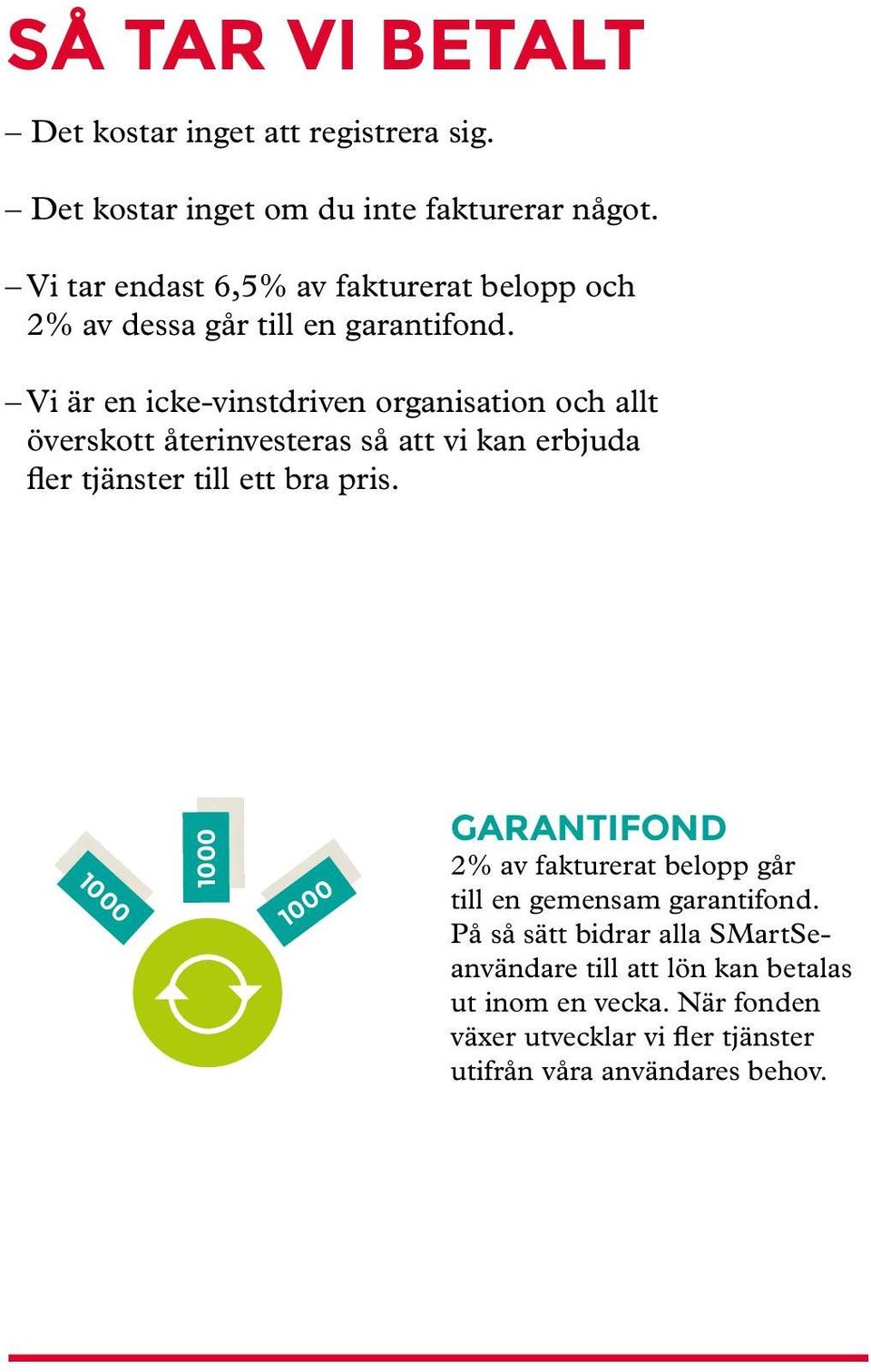 Vi är en icke-vinstdriven organisation och allt överskott återinvesteras så att vi kan erbjuda fler tjänster till ett bra pris.