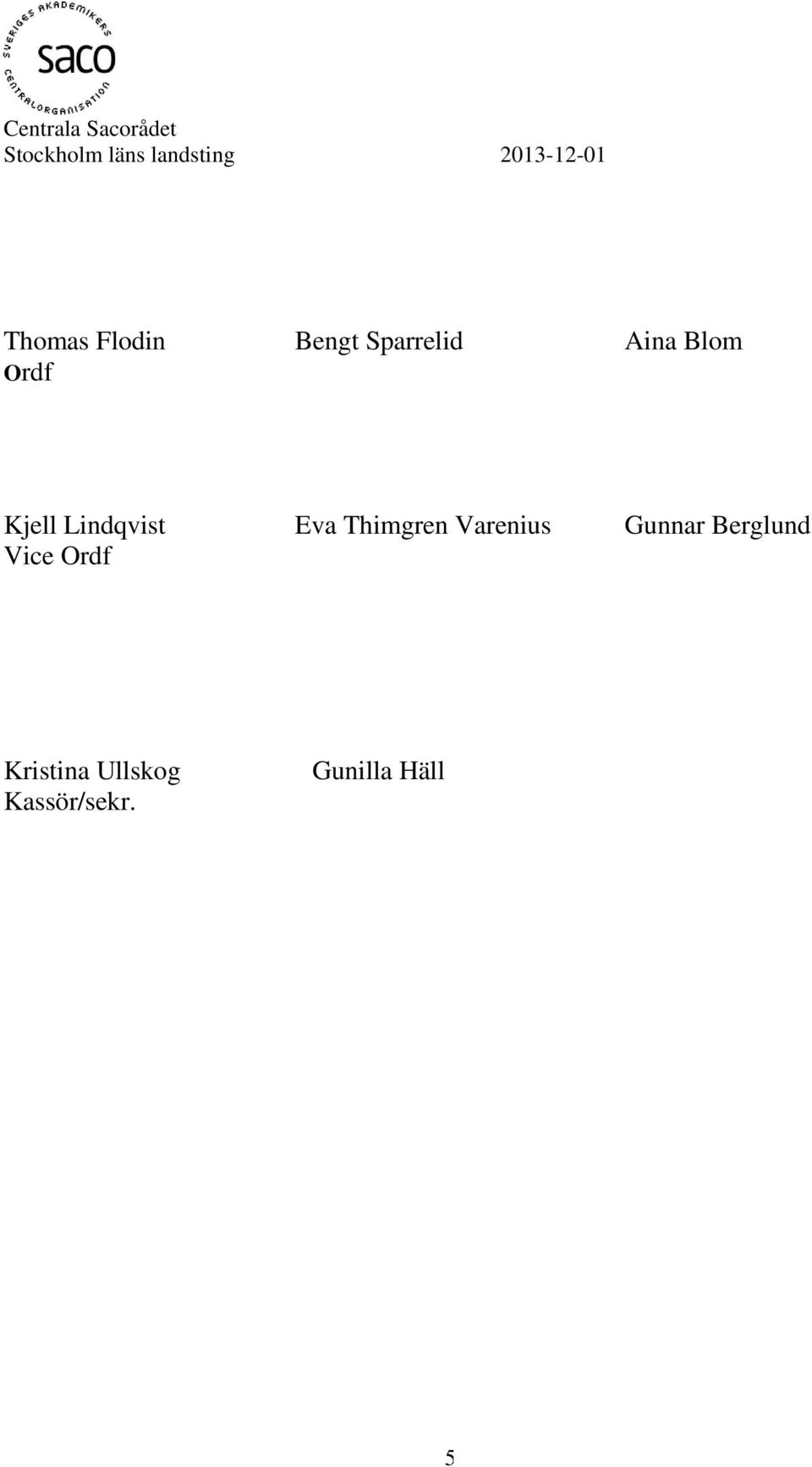 Varenius Gunnar Berglund Vice Ordf