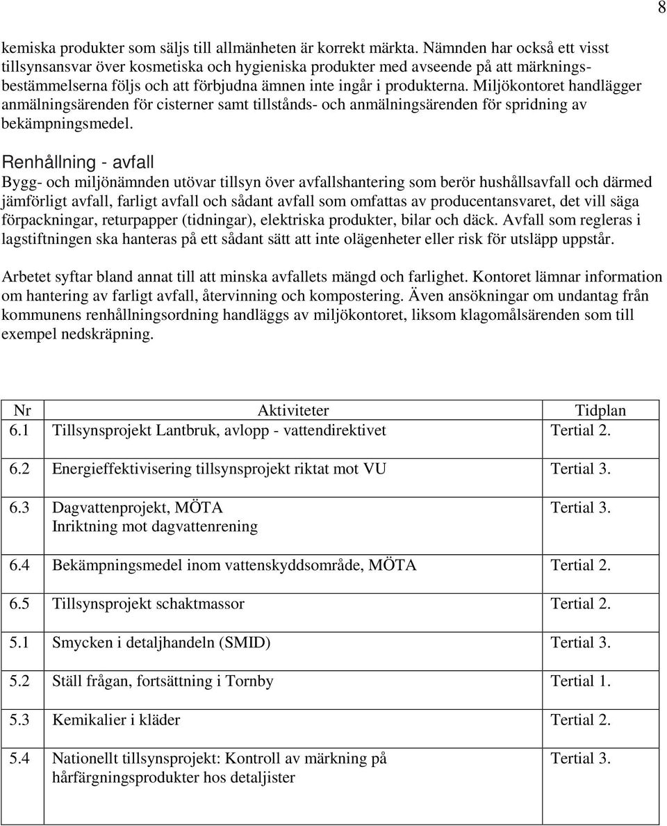 Miljökontoret handlägger anmälningsärenden för cisterner samt tillstånds- och anmälningsärenden för spridning av bekämpningsmedel.